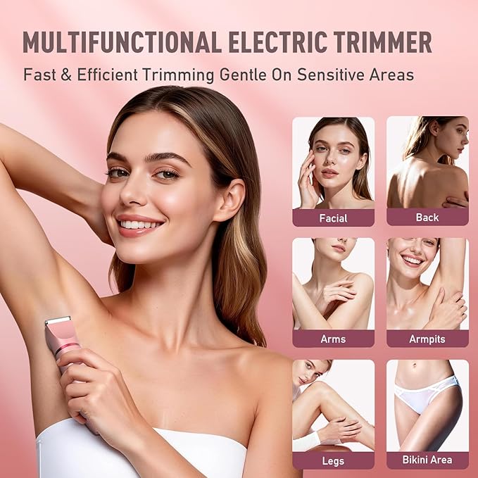 Crolanli Bikini Trimmer for Women, 3-in-1 Electric Razor for Women, IPX7 - Image 6