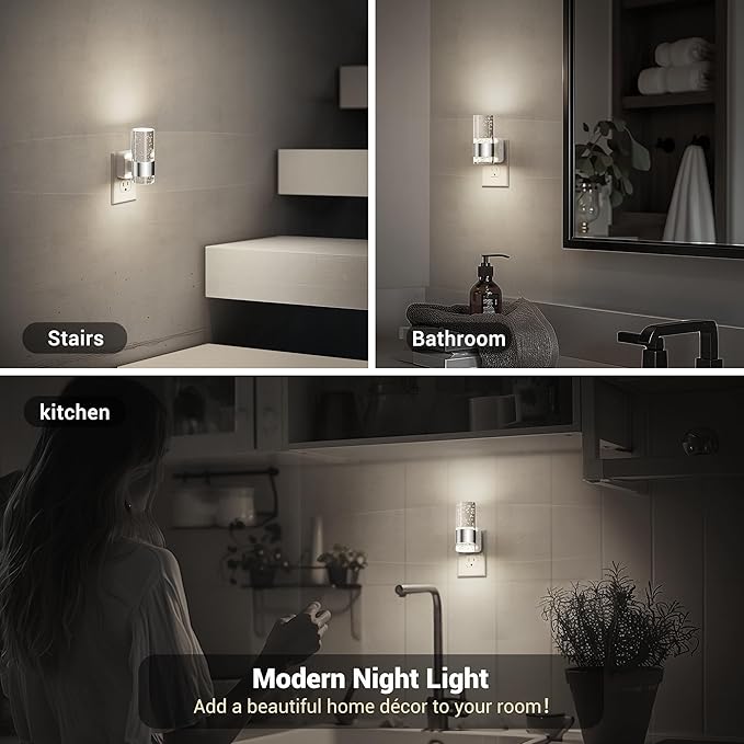 JandCase Night Light, Night Lights Plug into Wall, 2 Pack LED Nightlight - Image 6