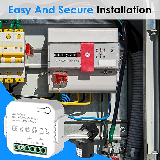 Smart Home Energy Monitor 2×80A, Dual-Channel Real-Time Electricity Usage - Image 7