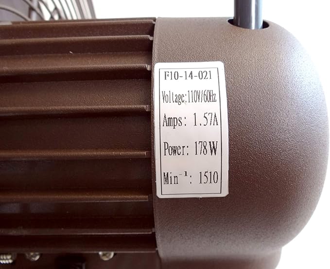 HydroMist Oscillating Wall Mounted Outdoor-Rated Fan, 3-Speed Cord Control - Image 9