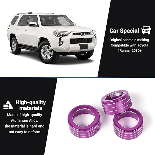 JeCar Air Conditioner Button Trim Cover Aluminum Alloy Knob Cover Fit - Image 7