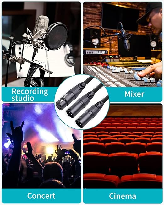 2 Pack XLR Y Splitter, 1.5FT XLR Female to Dual Male, Balanced Mic Audio Cables - Image 6