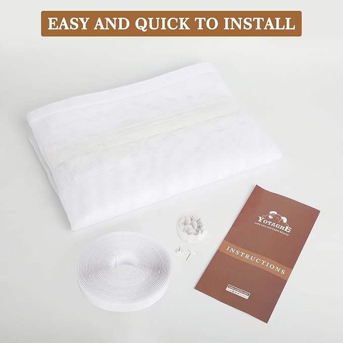 Yotache White Reversible Left Right Side Opening Screen Doors - Image 8