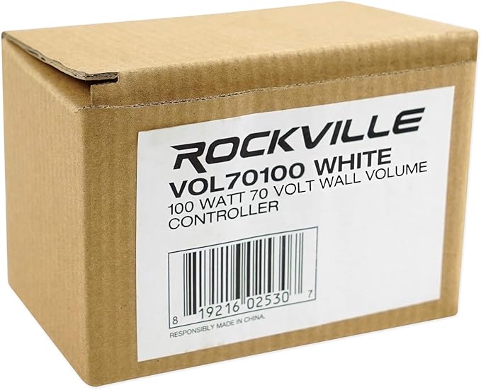 Rockville VOL70100 100 Watt 70V Wall Volume Control Zone Controller, 11-Step - Image 8