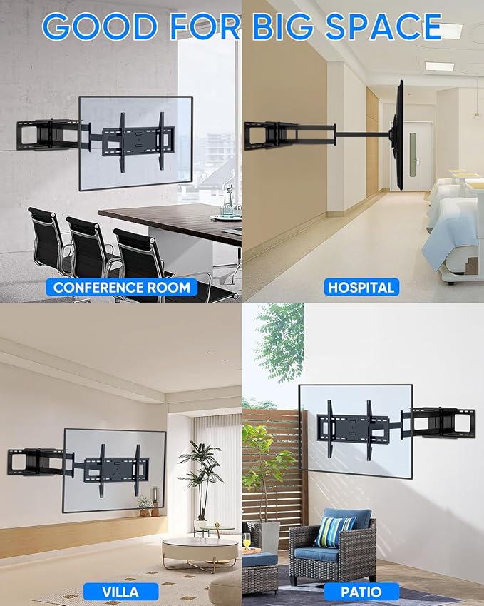 48'' Extension Extra Long Arm TV Wall Mount, Heavy Duty Full Motion TV Wall - Image 9