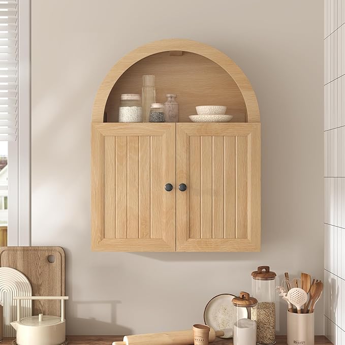 Arched Bathroom Wall Cabinet, 23.6 x 30.3'' Over The Toilet Cabinet - Image 9