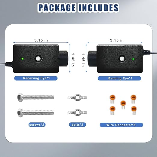 NLDZGA 41A4373A Garage Door Safety Sensor Compatible - Image 6