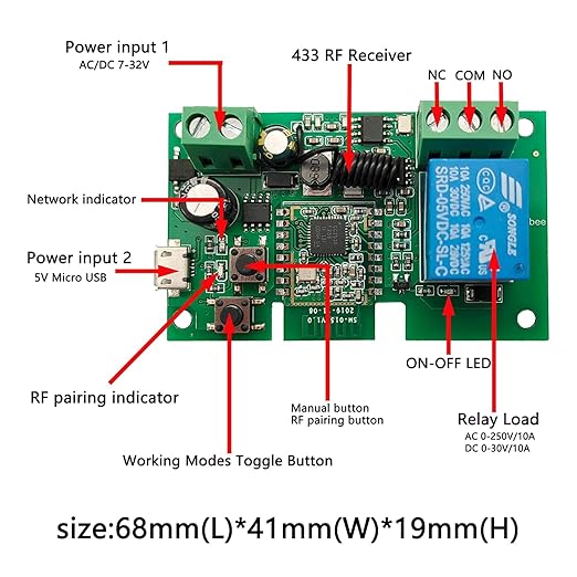 Newgoal Tuya Zigbee 1 Channel Smart Relay Module USB5V 7-32V Micro Switch - Image 7