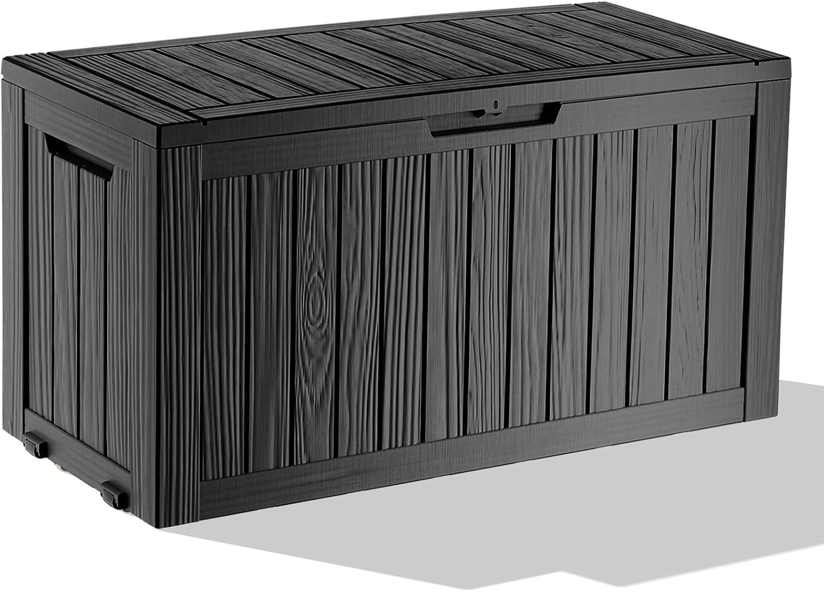 90 gallon waterproof resin outdoor storage box, lockable, main product view