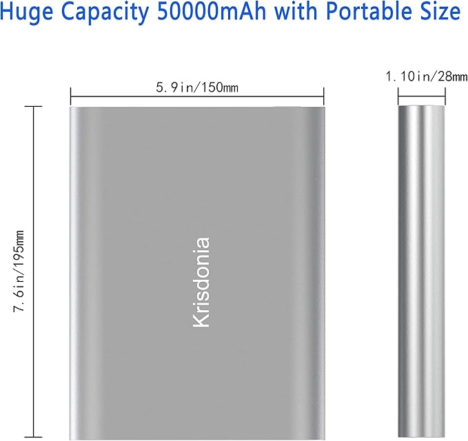 Krisdonia Portable Laptop Charger 185Wh/50000mAh External Battery Pack Power - Image 7