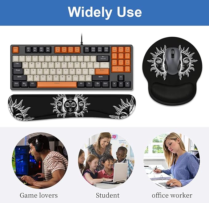 Keyboard Wrist Rest + Mouse Pad Wrist Support Set - Image 7