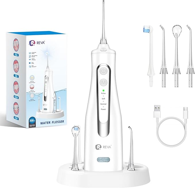 R REVA Cordless Water Flosser for Teeth, Gums & Braces – 4 Modes, 300ML Tank - Image 9