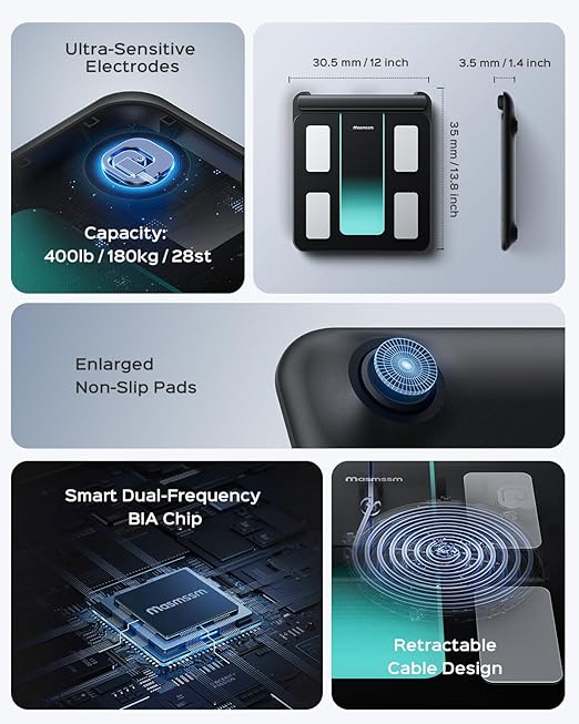 Smart Scale for Body Weight & Fat, 8-Electrode Full-Body Composition Scale - Image 9