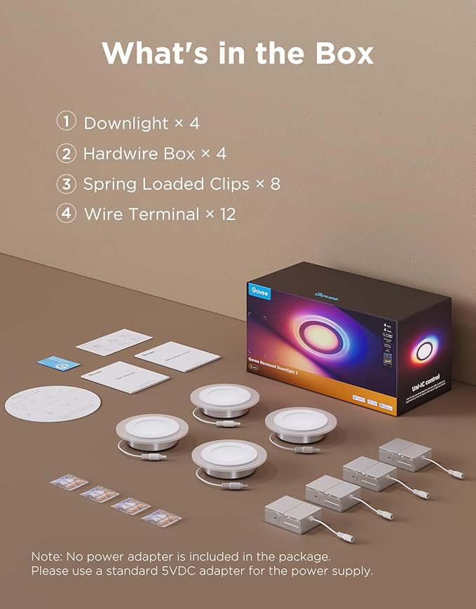 Govee Smart Recessed Lighting 4 inch, RGBIC LED Recessed Light Compitable - Image 9