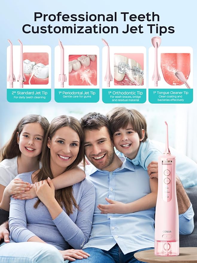 COSLUS Portable Water Flosser for Teeth: 10 Pressure Settings Professional - Image 9