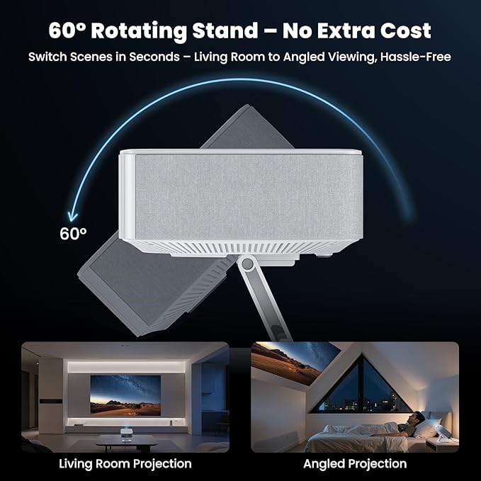 Smart Projector with Wifi and Bluetooth: NICPOW 4K Outdoor Projector, - Image 8