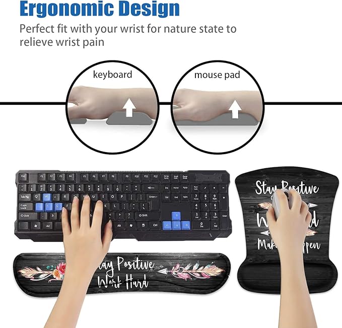 Mouse Pad Wrist Support and Keyboard Wrist Rest Set - Image 7