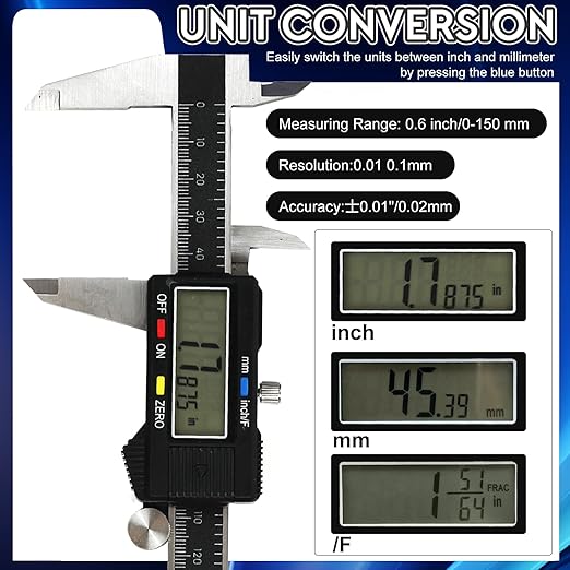 Simhevn Digital Caliper Measuring Tool, - Image 6