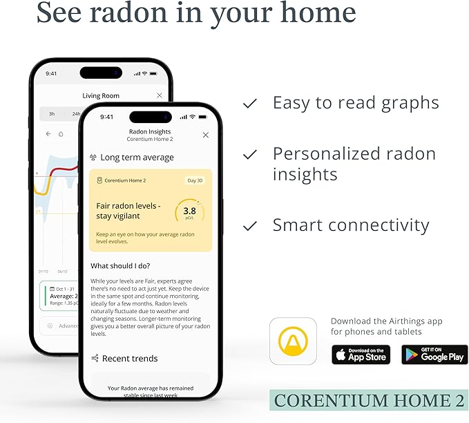 Airthings 325 Corentium Home 2 Smart Digital Radon Detector - Image 5