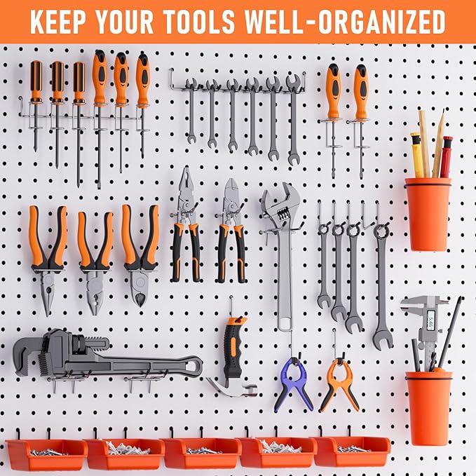INCLY 330PCS Upgraded Pegboard Accessories Organizer Kit, Peg Board Hooks - Image 7