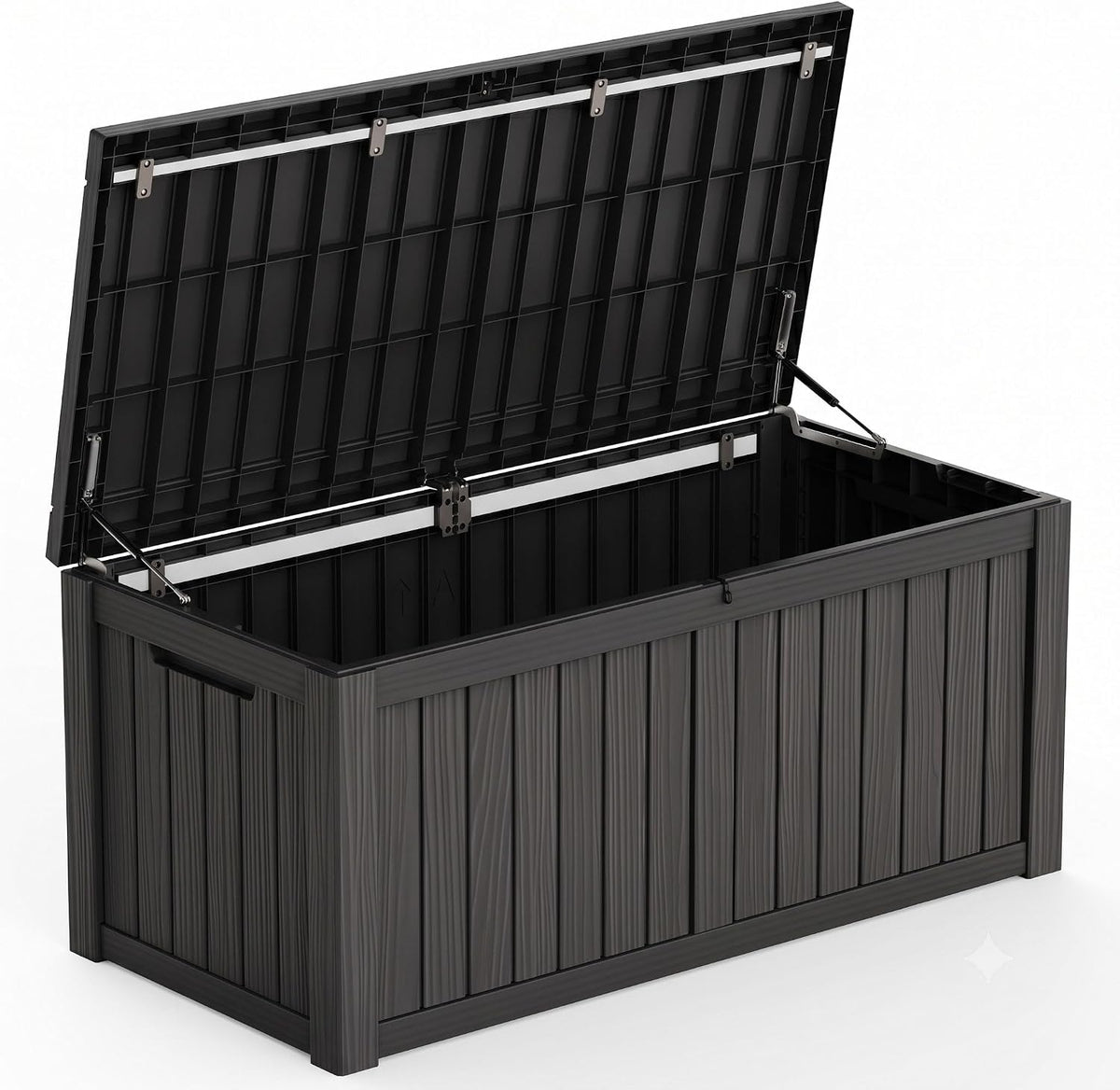 180 gallon outdoor storage box, black, main product view