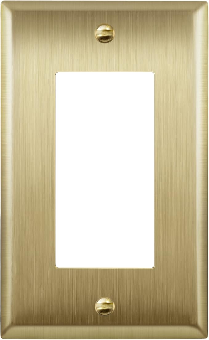 ENERLITES Decorator Switch or Outlet Metal Wall Plate, Stainless Steel Outlet - Image 10