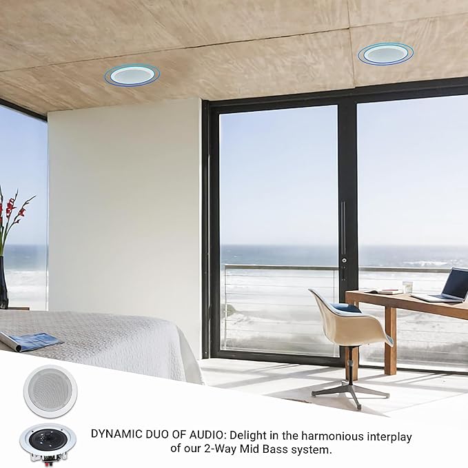 Home Stereo System Kit – 7.2 Channel 2500 W Bluetooth Amplifier w/ 4 Qty of 8” - Image 9
