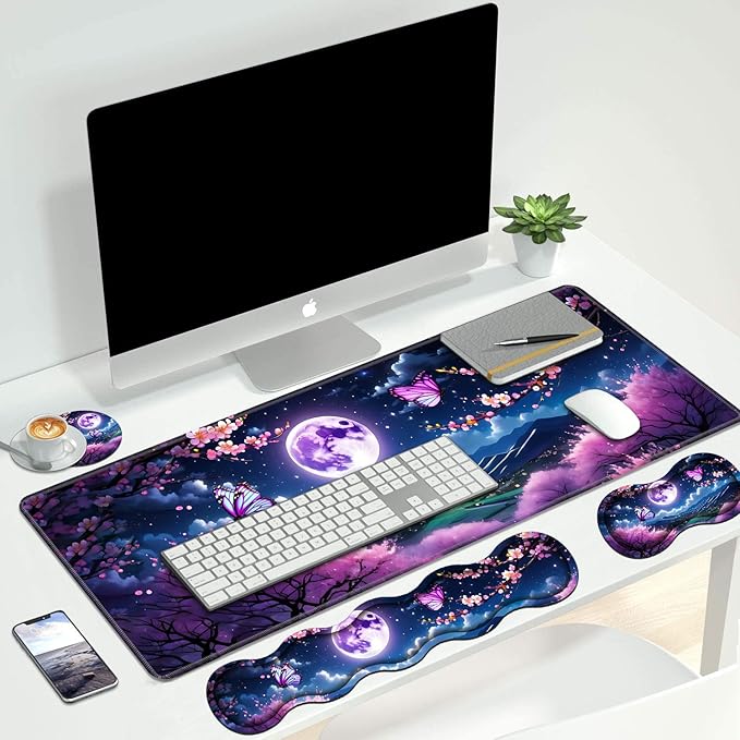 4 in 1 Ergonomic Keyboard Wrist Rest & Mouse Pad Wrist Rest Set, Large XXL - Image 7