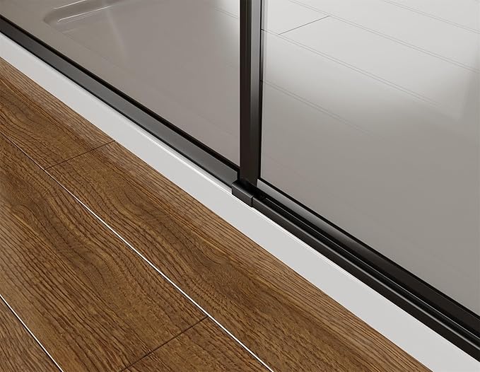 Pivot Swing Shower Door, Adjustable Width 58.9-60" W x 74" H Semi-Frameless - Image 9
