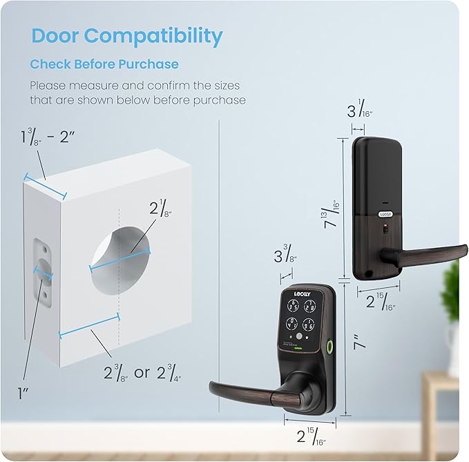 Lockly Secure Pro Smart Lock Wi-Fi, Keyless Entry Digital Keypad Door Lock - Image 9