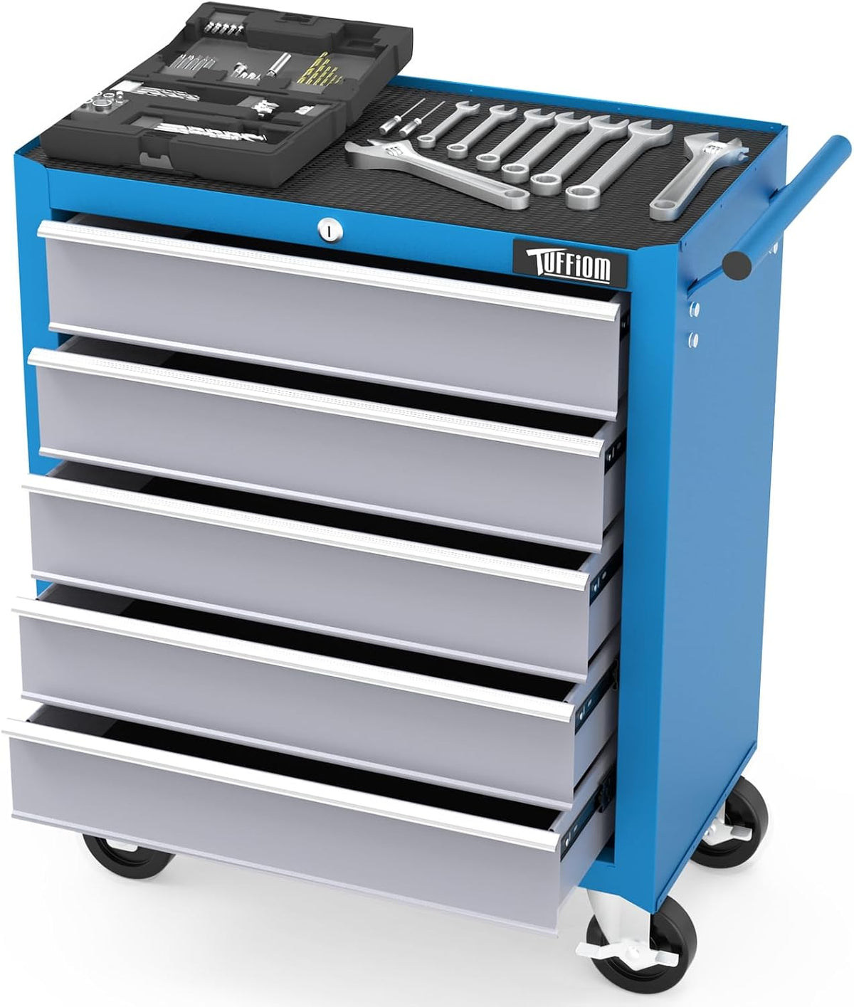 tuffiom 5-drawer rolling tool chest w/drawers & lock, main product view