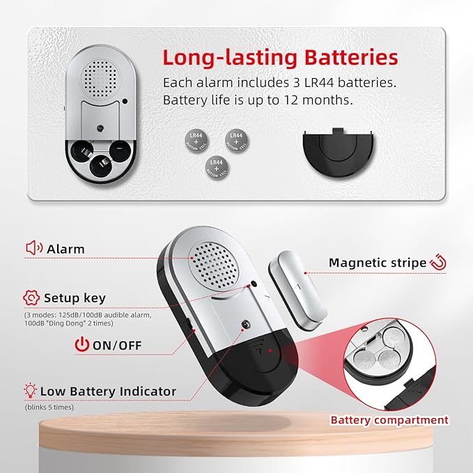 Sanjie Door Alarms When Opened, Door Window Alarm Sensors - Image 9