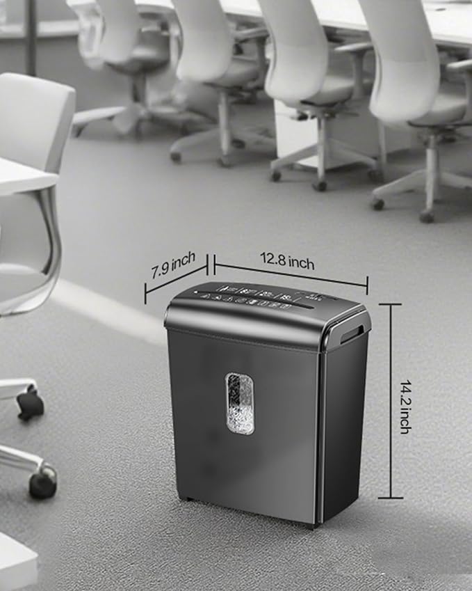 Locksworth 8-Sheet Micro-Cut Paper Shredder, P4 High Security, 4 Gallon Bin - Image 7