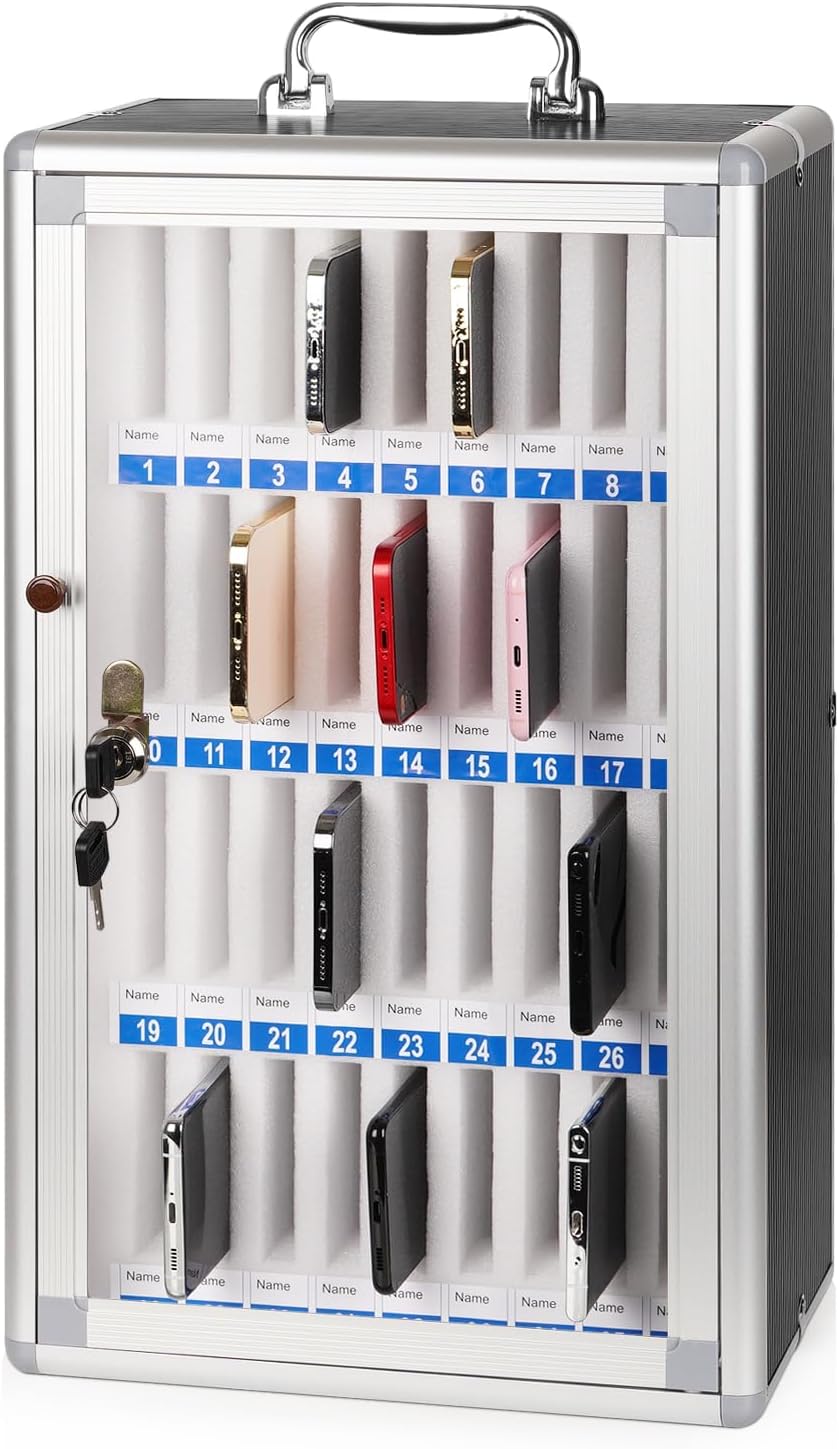 36 slots aluminum alloy cell phone locker, phone, main product view