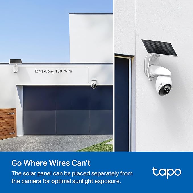 Tapo 4K Outdoor Camera Wireless, Battery Camera w/Solar Panel, 360° View - Image 12