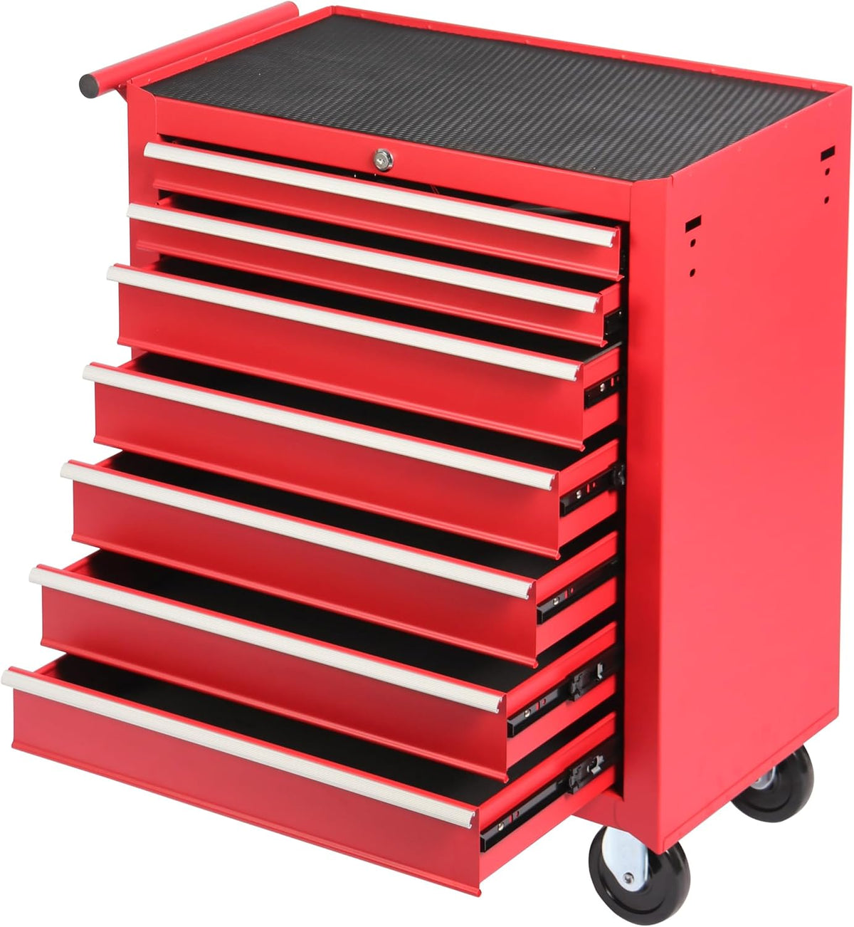 7-drawer lockable rolling tool chest, black, main product view