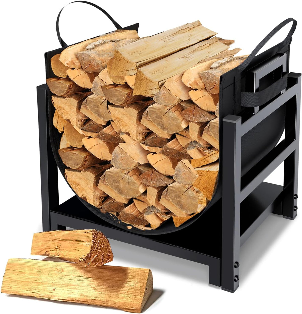 mofeez firewood rack log holder indoor with wood, main product view