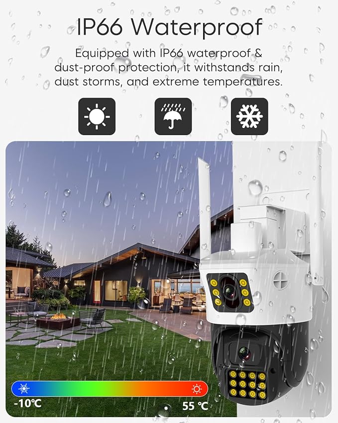 VSTARCAM 3MP+3MP Security Cameras Wireless Outdoor, 2K Dual Camera, 360° Pan & - Image 7