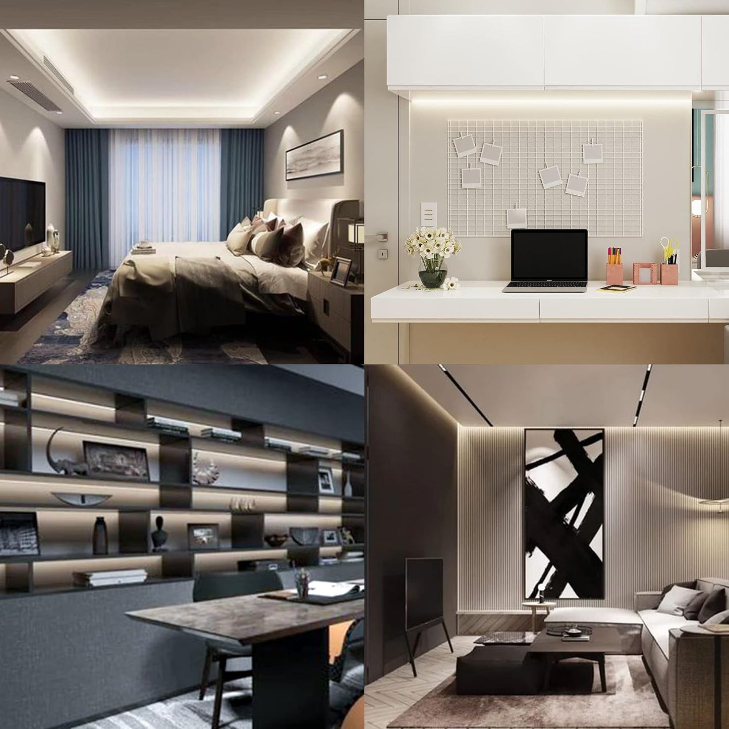 COB LED Strip Lights 9.84ft, White LED Light Strip 6000K, DC24V Tape Light, CRI93+, Bluetooth App Control, Dimmable LED Strips for Bedroom,Cabinet,Living Room.