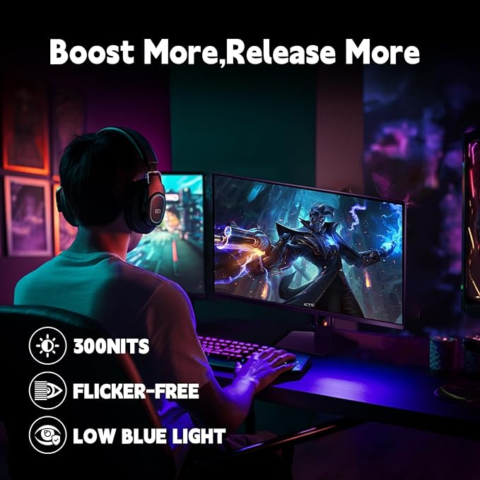 KTC Gaming Monitor 27 inch 180hz 1ms | Fast IPS Screen 1080p Monitor|2 x HDMI - Image 8