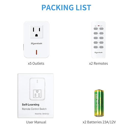 Syantek Remote Control Outlet Wireless Light Switch - Image 9