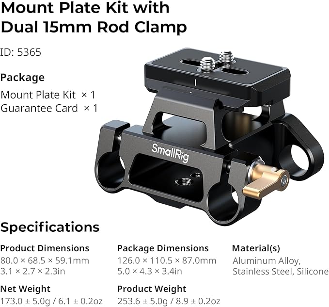 SMALLRIG Universal Mount Plate Kit - Image 6