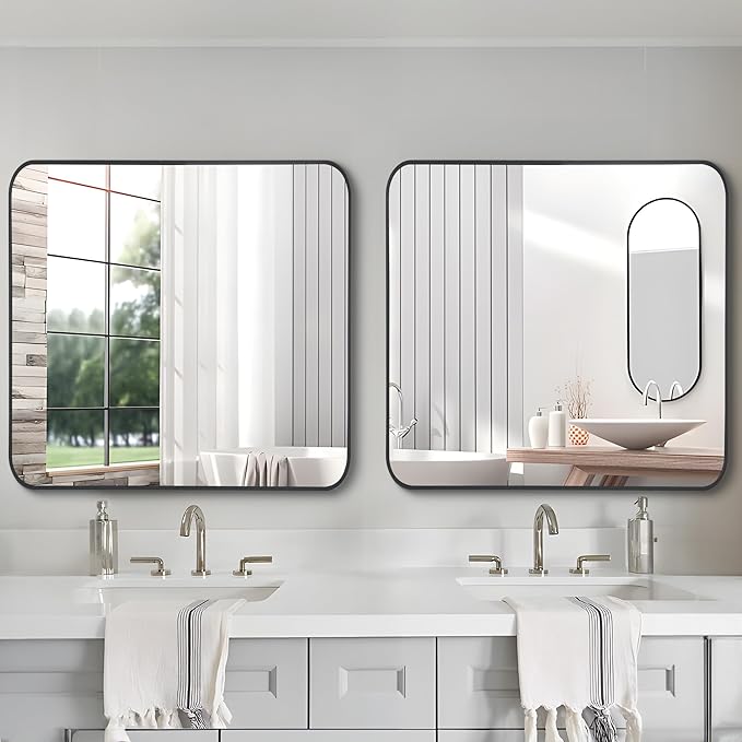 FORBATH Bathroom Mirror 36" x 36",Large Square Wall Mirror - Image 8
