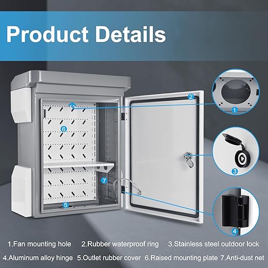 Outdoor Electrical Box, Cold-Rolled Steel Plate, Aluminum Alloy Back Beam - Image 7