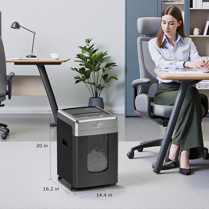 BONSEN 300-Sheet Auto Feed Paper Shredder, 60 Minutes Non-Stop Commercial Grade - Image 9
