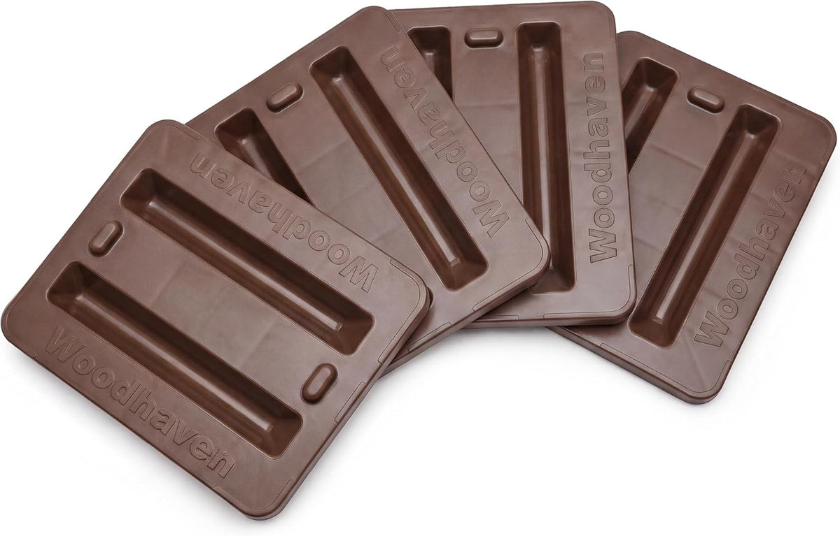 woodhaven firewood rack support bases brown - made, main product view