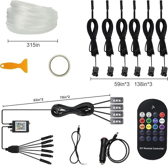 Car LED Lights Interior Light, 10 in 1 Car Ambient Lighting Kits - Image 6