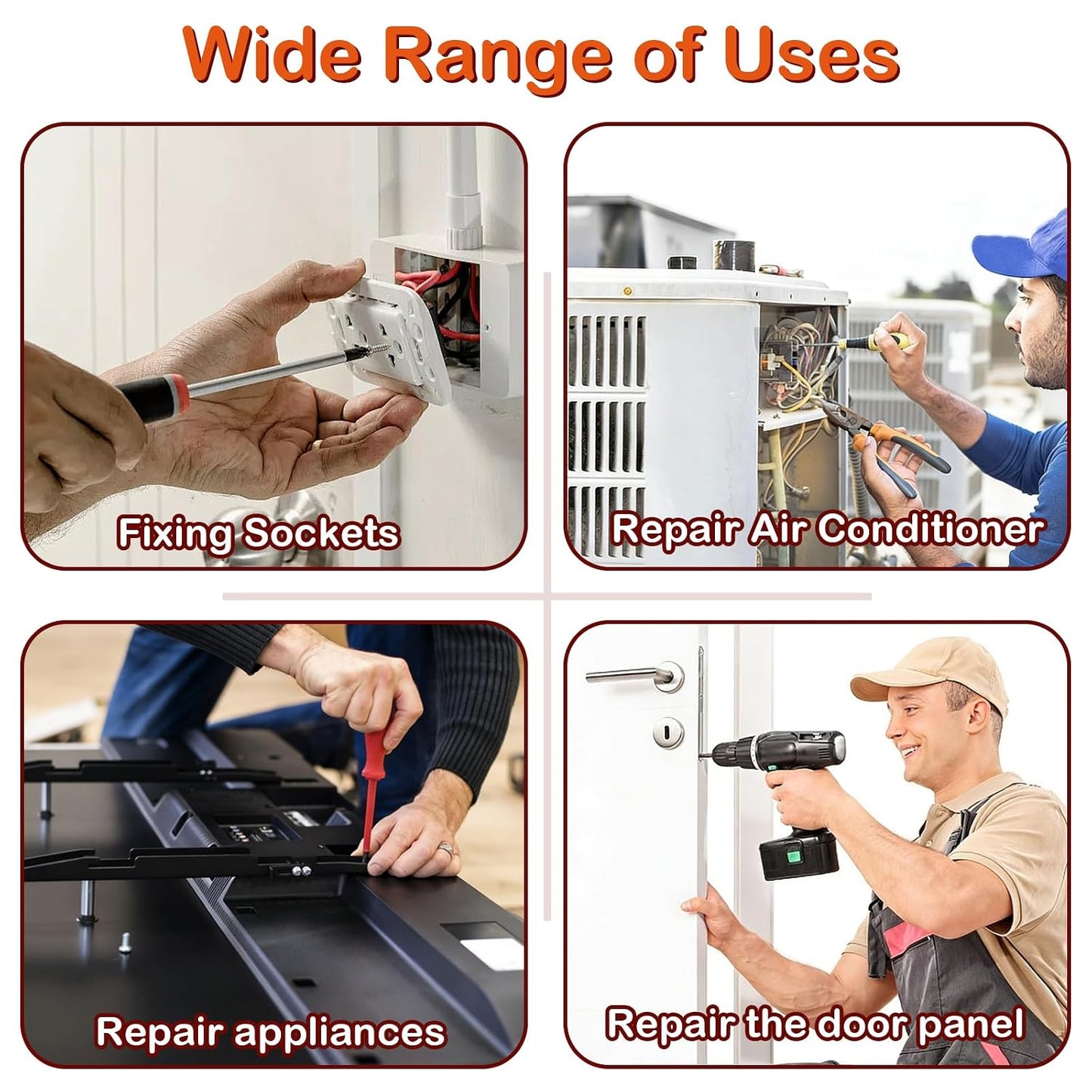 130PCS Wall Plate Screws,6-32 Thread White Outlet Cover Screws,Oval Head Slotted Light Electrical Cover Panel Switch Plate Screws,5 Length 3/8", 9/16", 3/4", 1", 1-3/16" Long