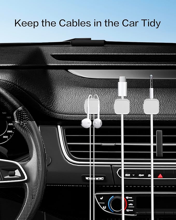 10 Pack Desk Cable Strong Adhesive Management Clips,Organize Phone Charging - Image 6