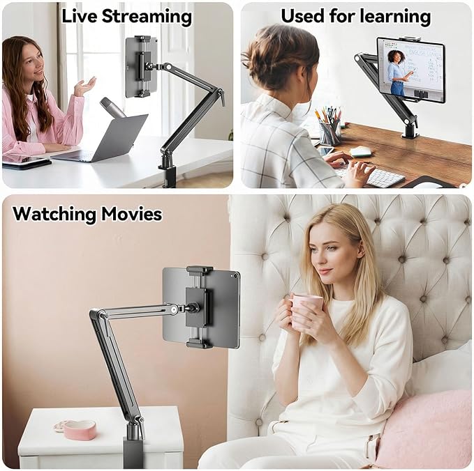 Portable Monitor Stand Desk Holder- Large Clamp support up to 12.9 14.6 15.6 - Image 7